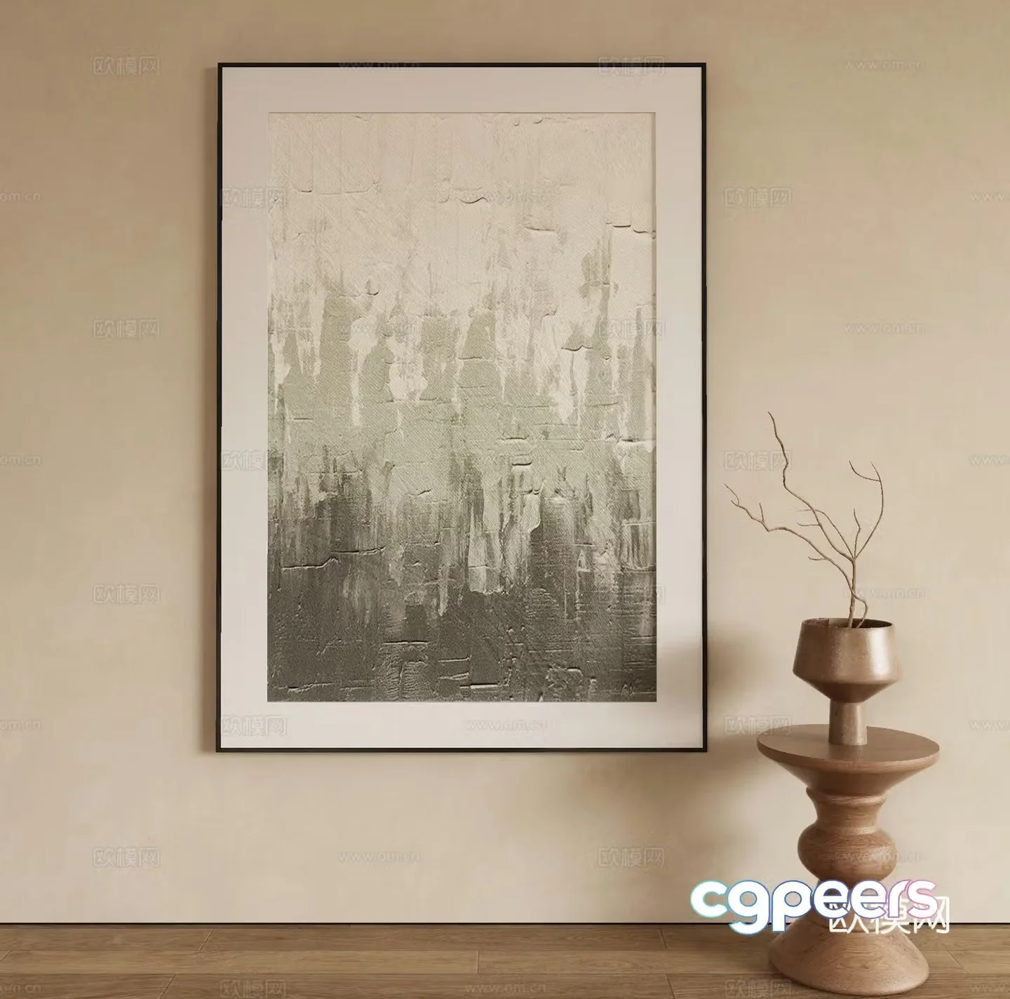 Modern decorative painting hanging painting 3d model