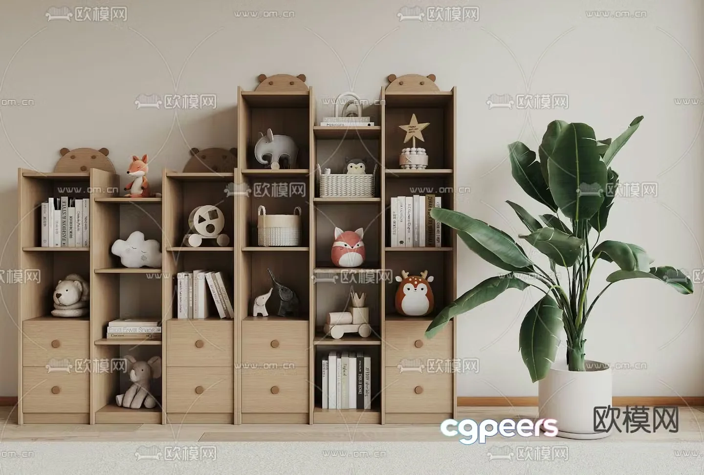 Children’s cabinet toy cabinet storage cabinet 3d model