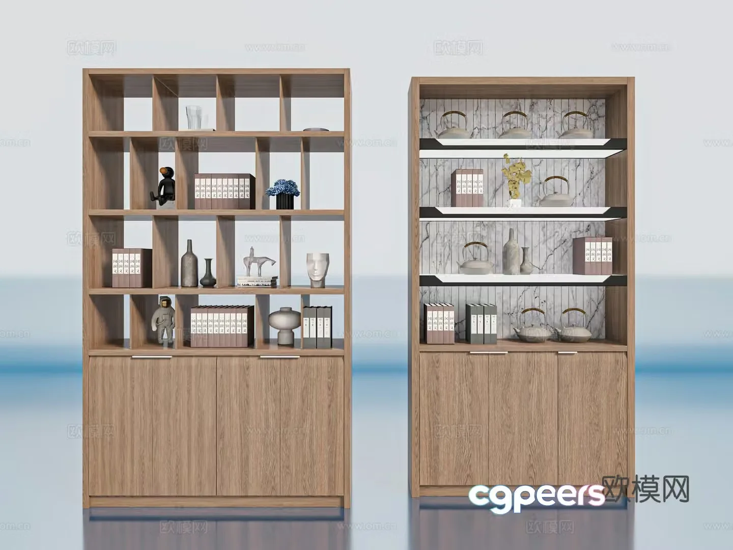 New Chinese style tea cabinet Bogu rack 3D model
