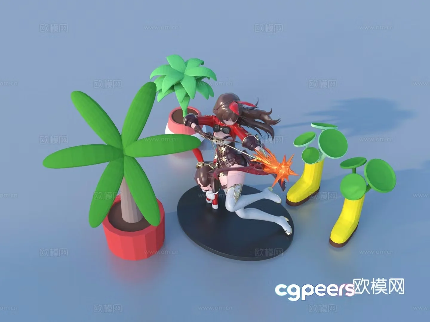 Cartoon toys ornaments sketch 3d model