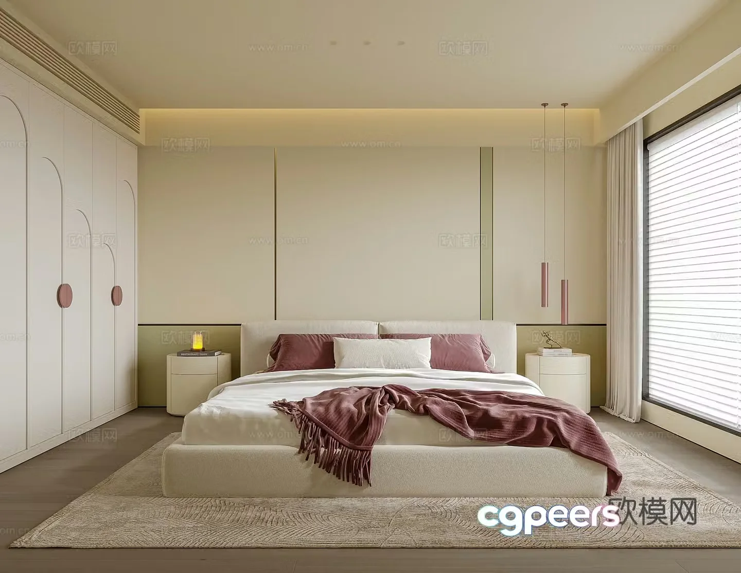 Modern girl room children’s room children’s bed 3d model