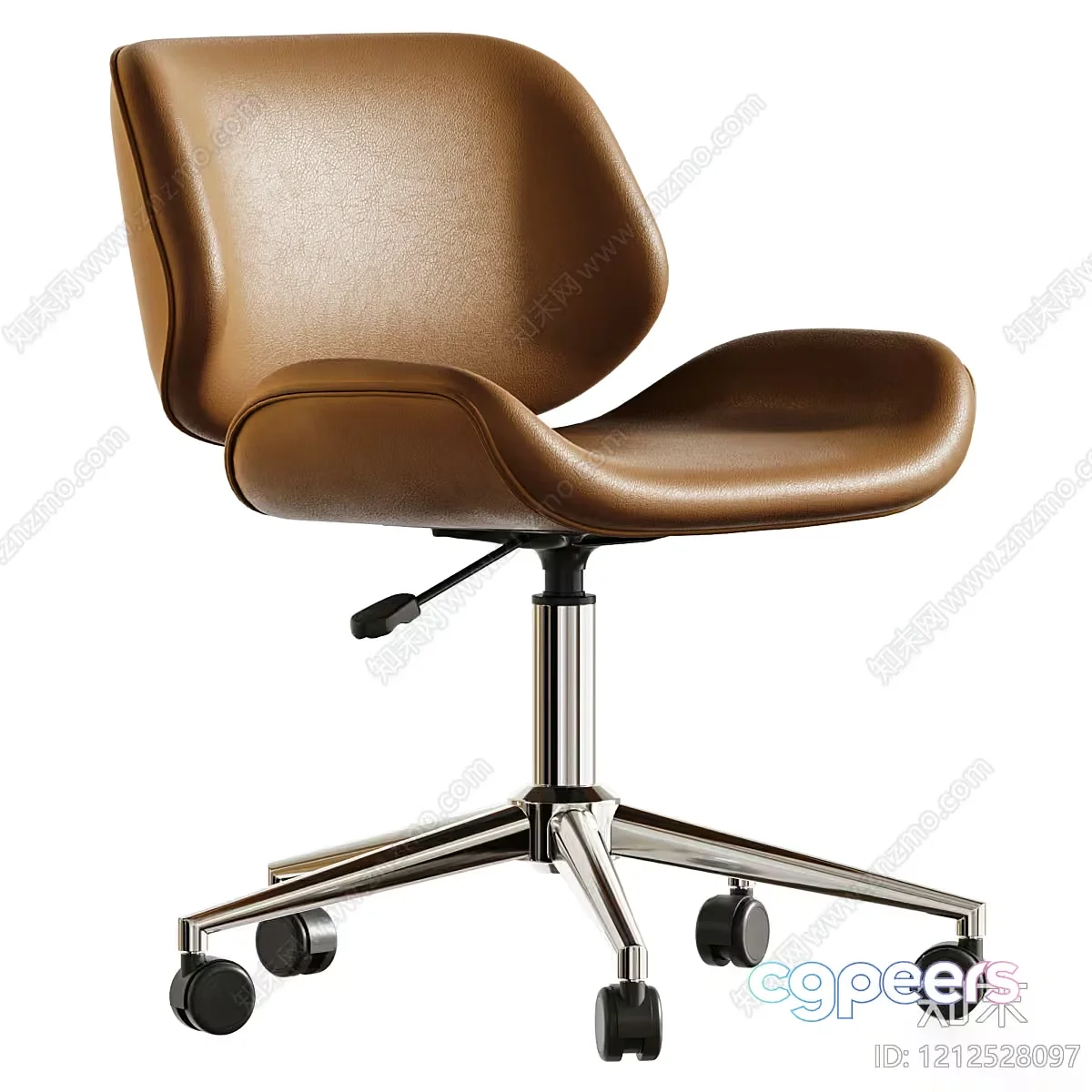 Brown Office Chair 3D Model – 9113 – VRAY Render