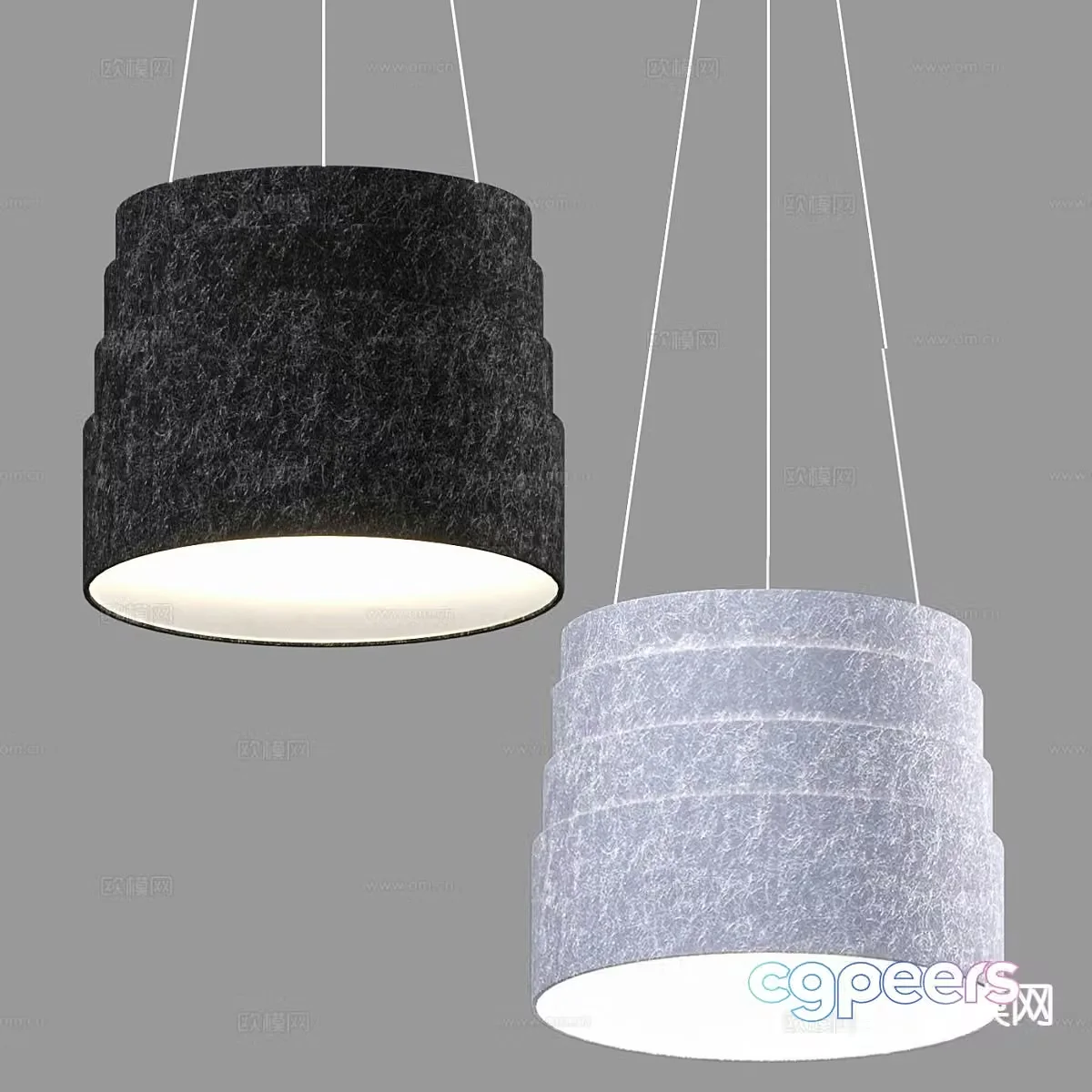 Nordic chandelier simple chandelier 3d model