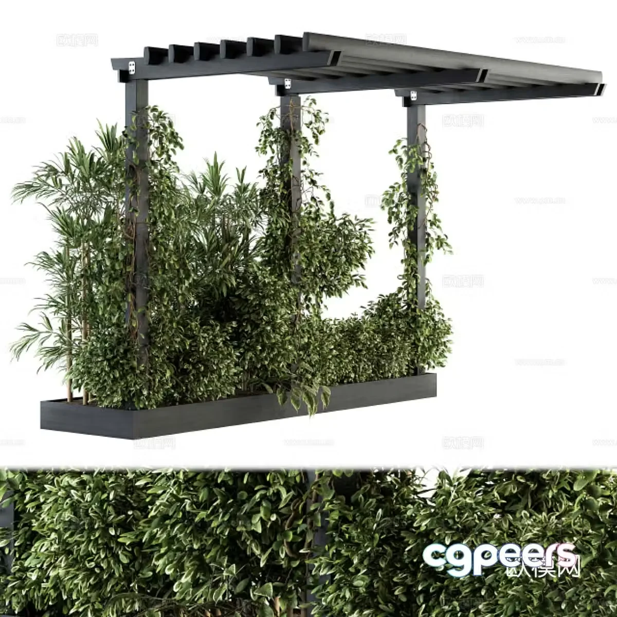 Modern Italian pavilion Pergola 3d model