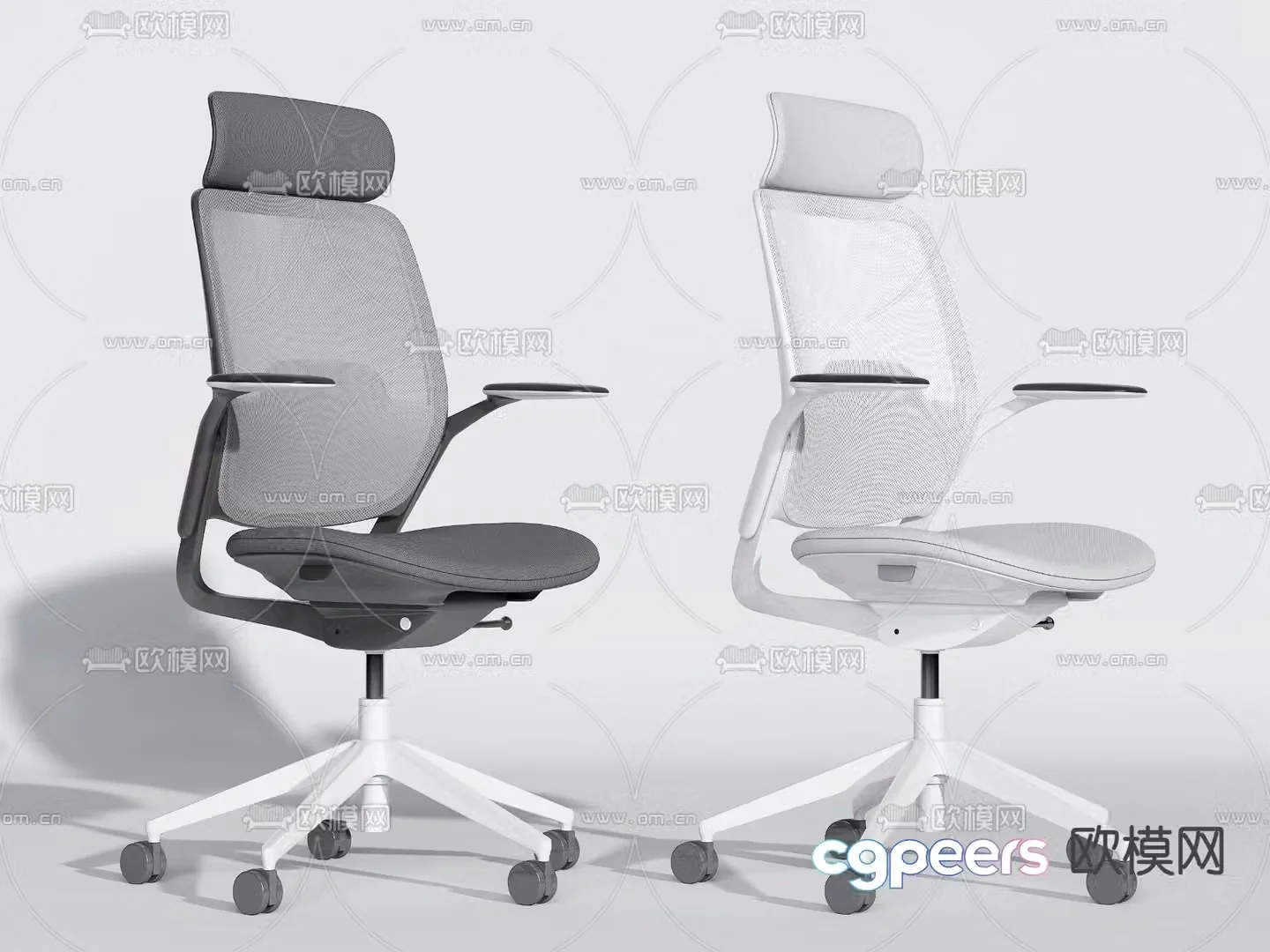 Mesh office chair executive chair boss chair 3d model