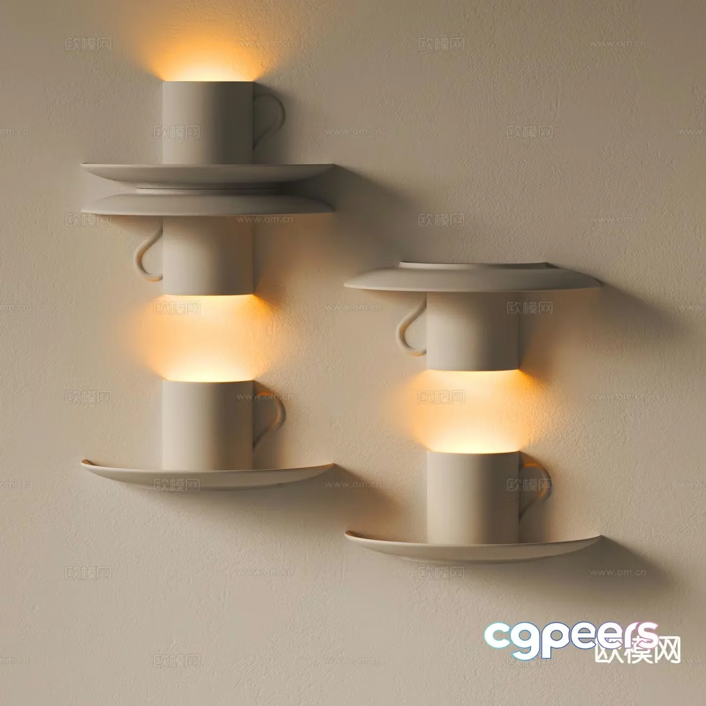 Wabi-sabi wall light wall light 3d model