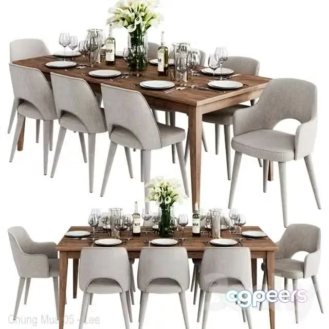 3ds Max Free – Coco Republic Dinning Set