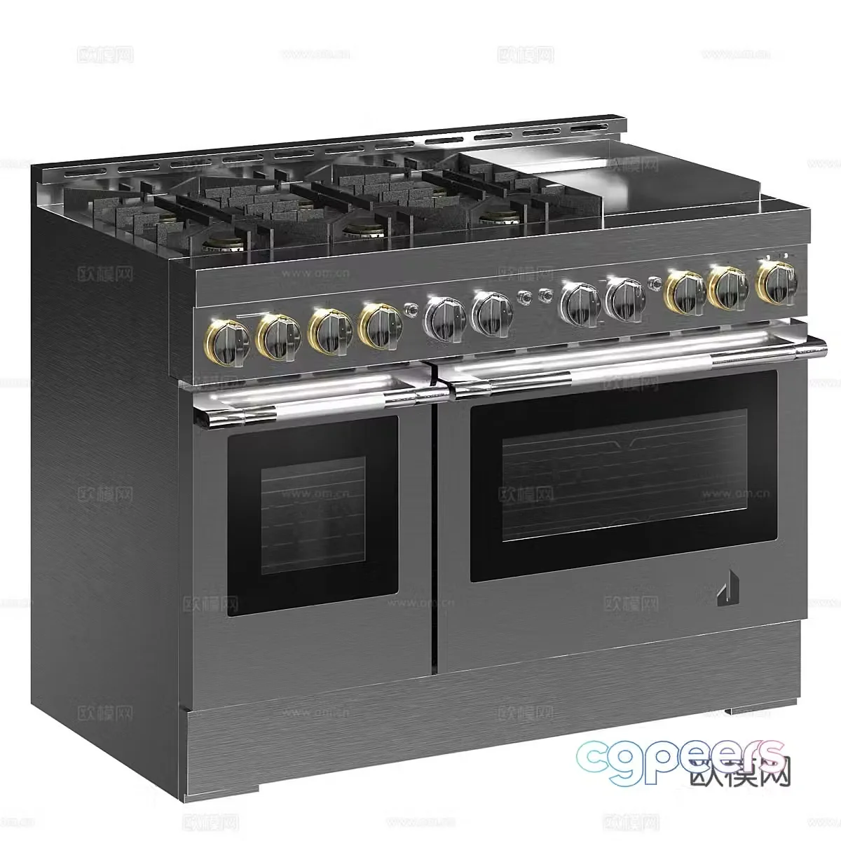 Gas stove integrated stove 3d model