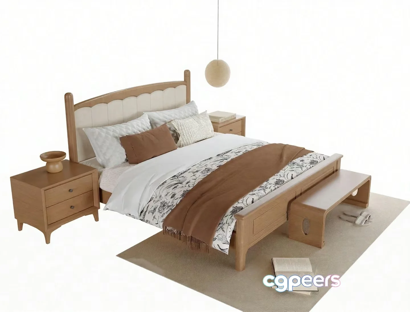 Cozy Modern Bedroom 3D Model – 12332 – CORONA Render