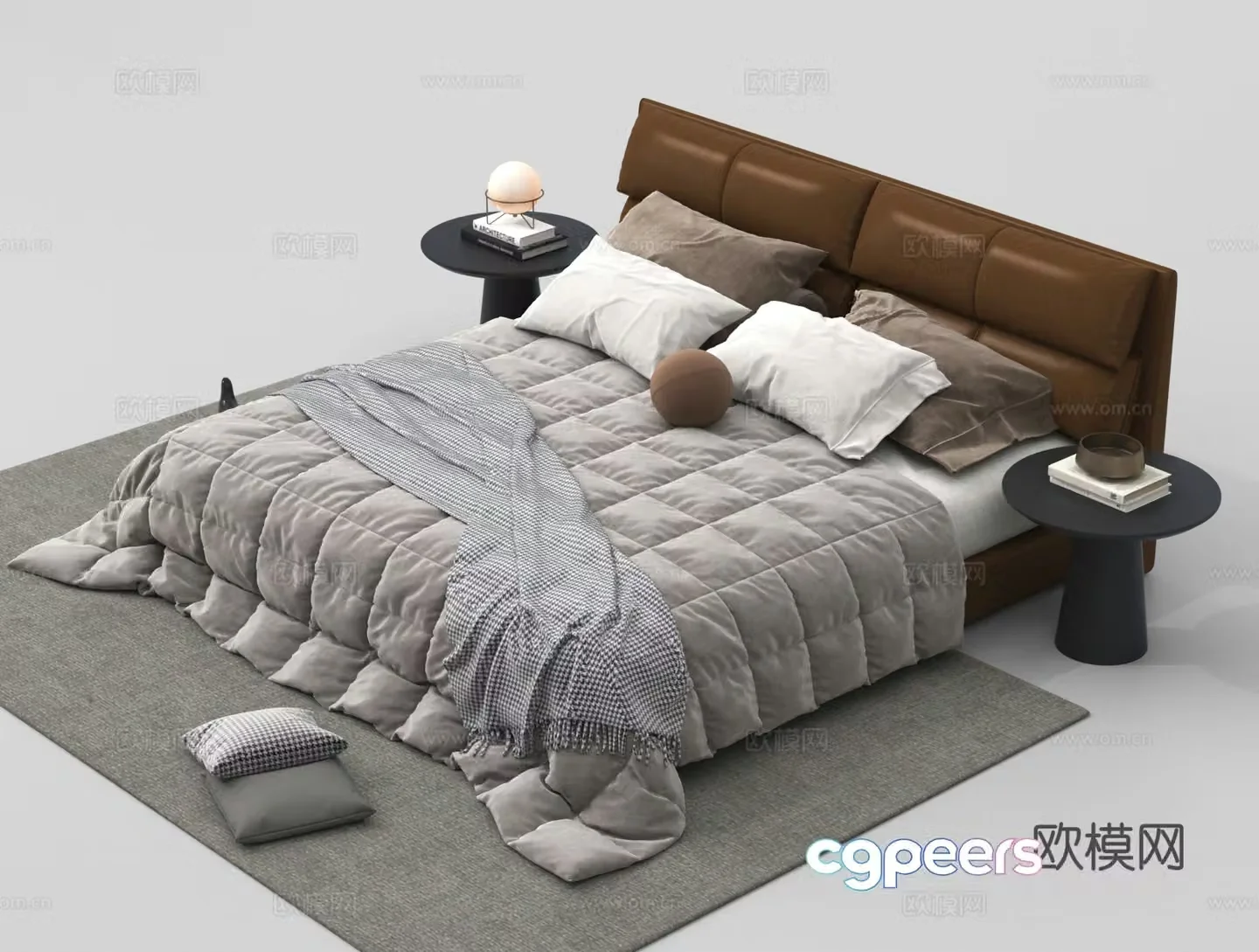 Double bed 3d model