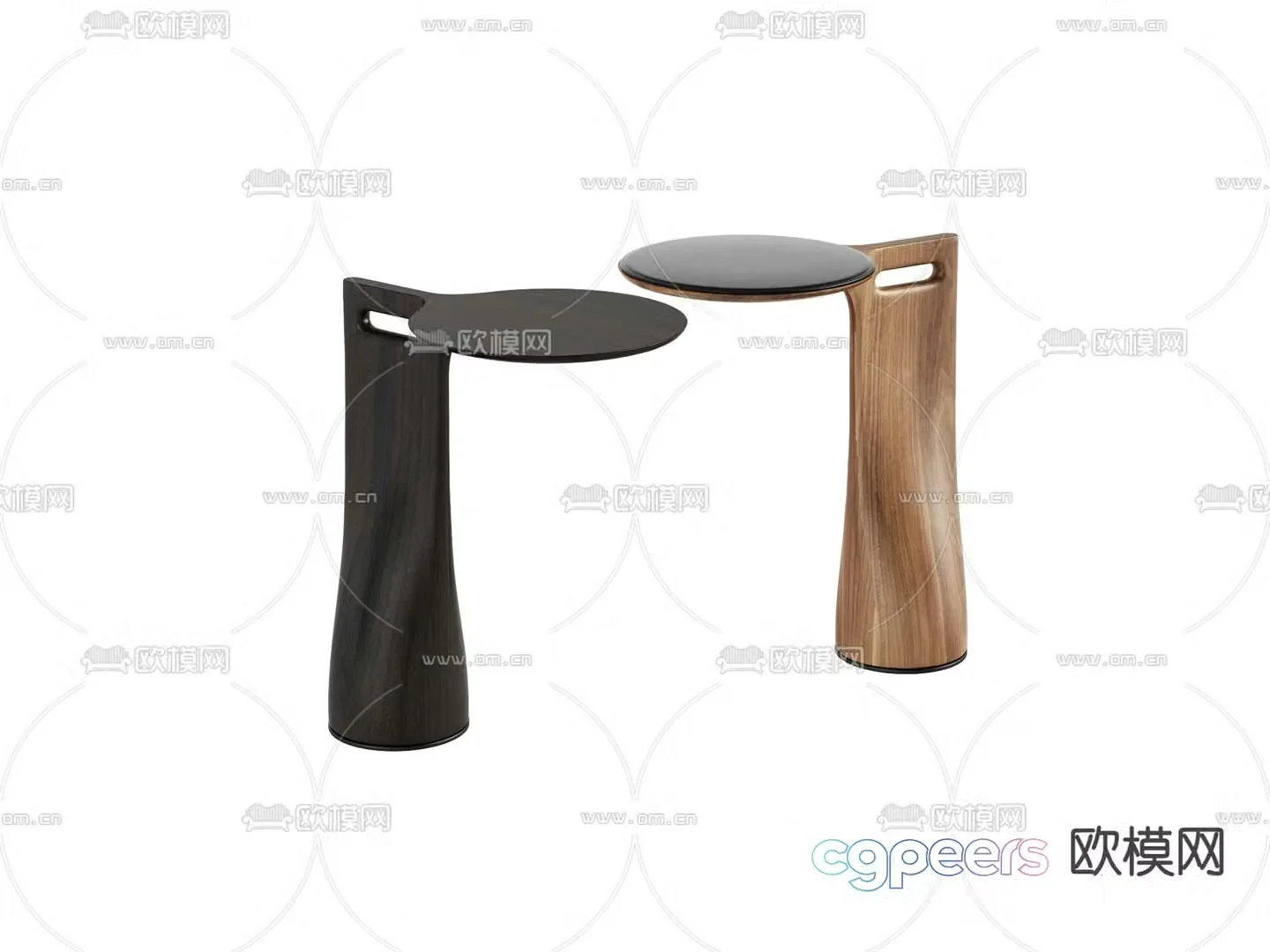 Modern side table round table 3D model