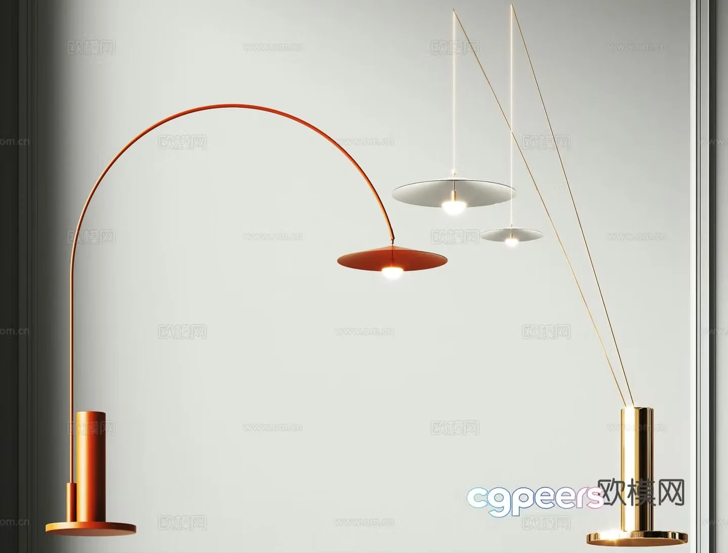 Modern floor lamp Art floor lamp Fishing lamp Living room floor lamp Bedroom floor lamp 3D model