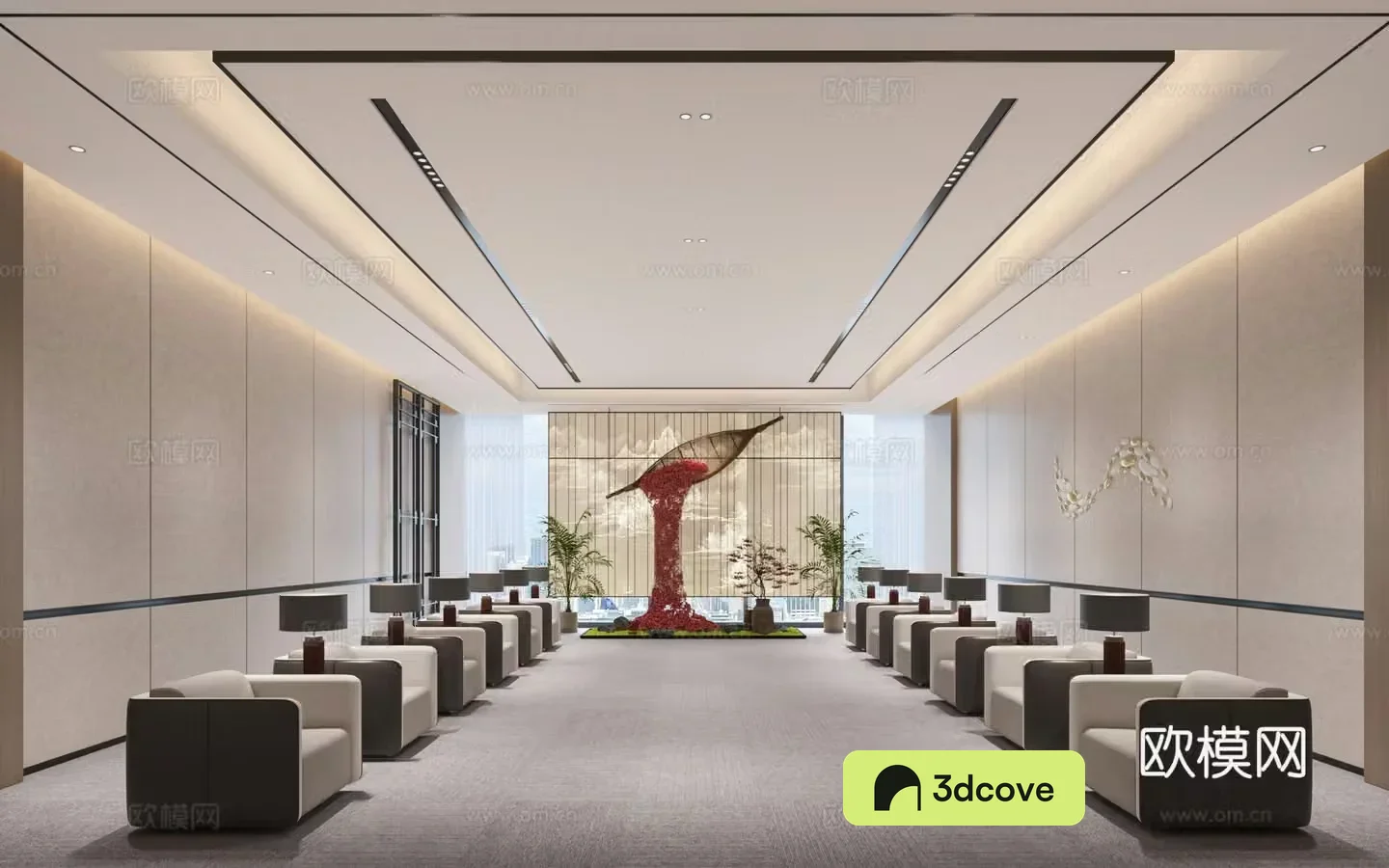 Modern reception room living room conference room reception room sofa modern interior landscape landscaping