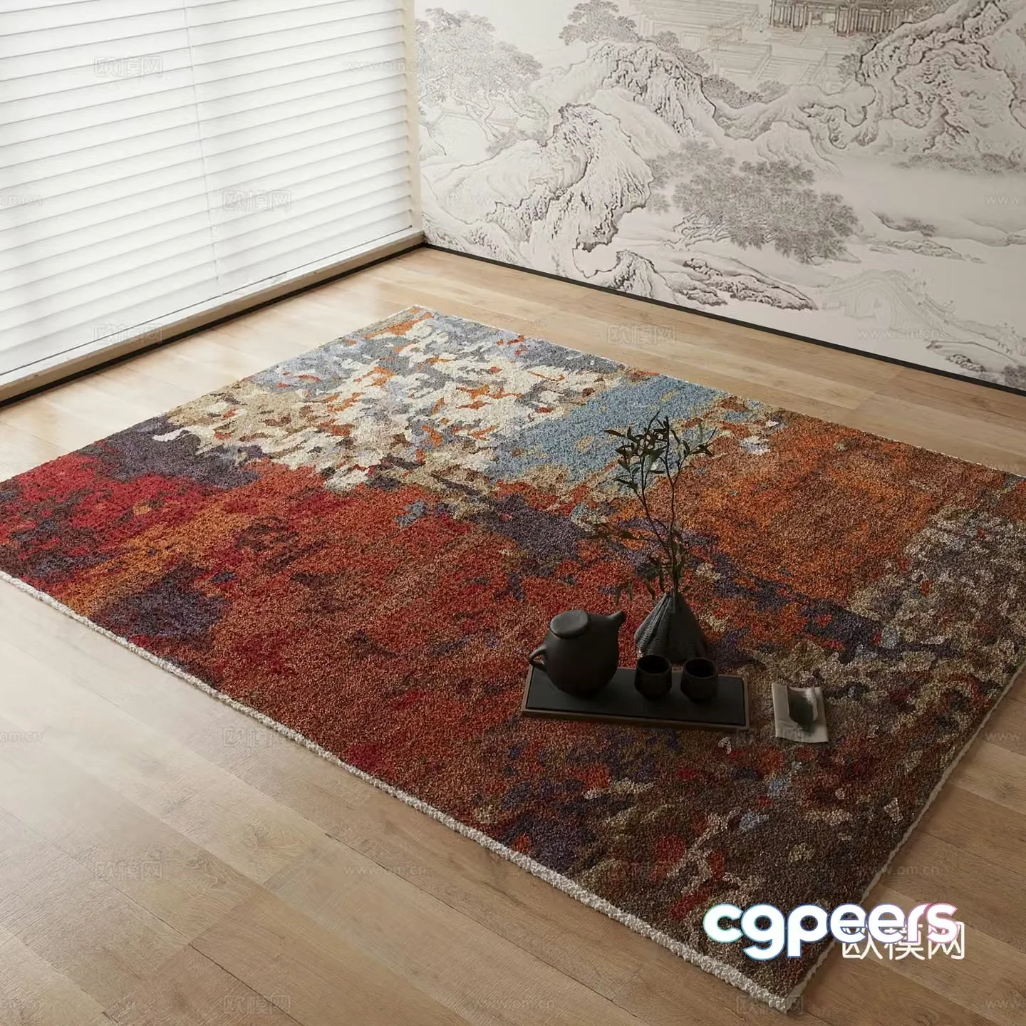 New Chinese carpet 3D model