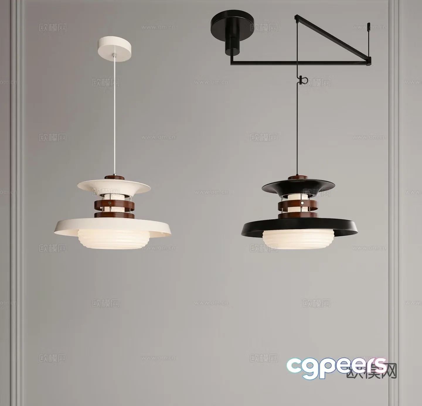 Middle chandeliers cream-style chandeliers UFO chandeliers French chandeliers Restaurant chandeliers Rocker Arm chandeliers 3D Model