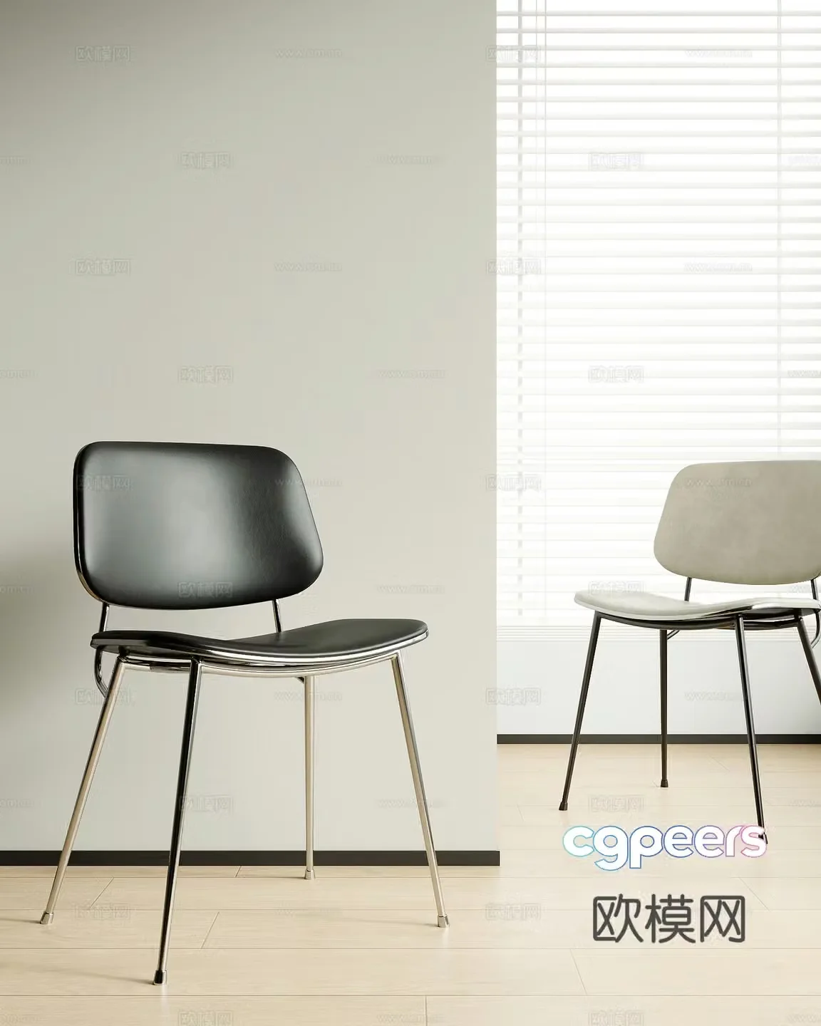 Modern dining chair 3d model