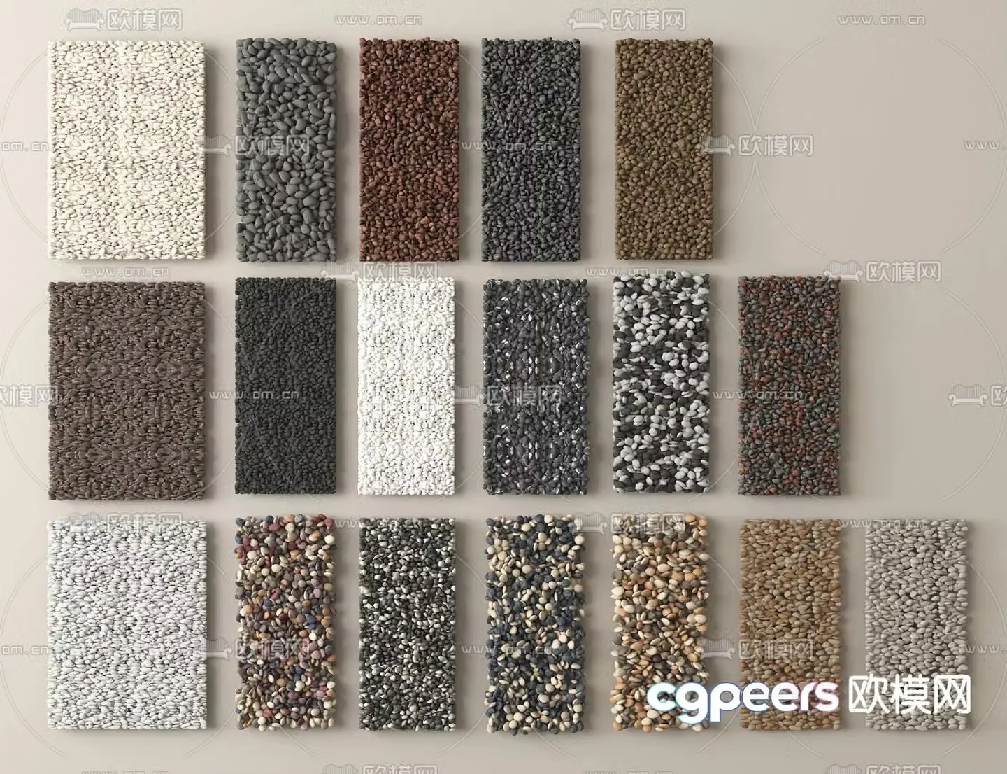 Pebbles Stone Gravel Washed Stone 3d model