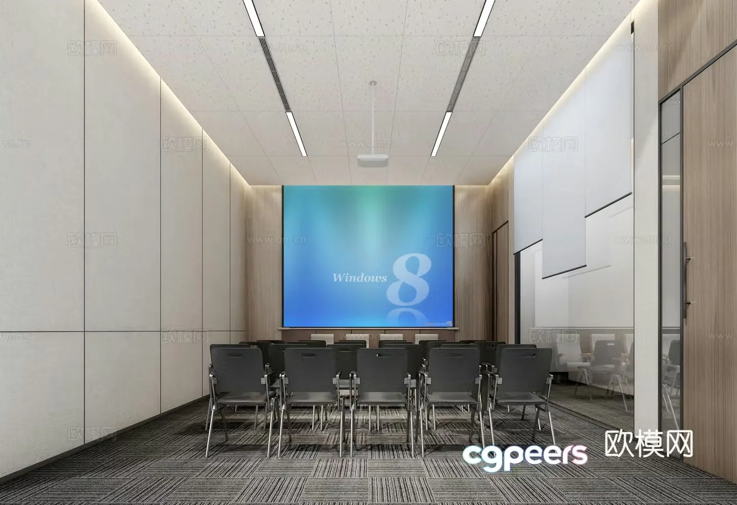 Modern conference room Training room 3d model