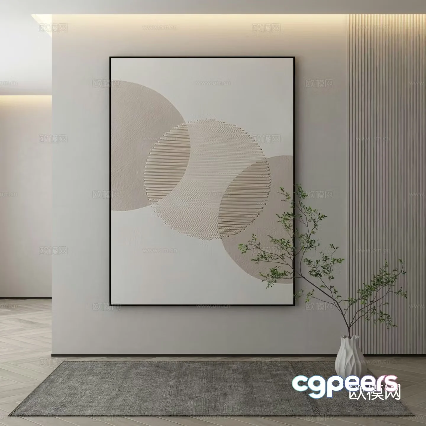 Decorative painting art painting hanging painting 3d model