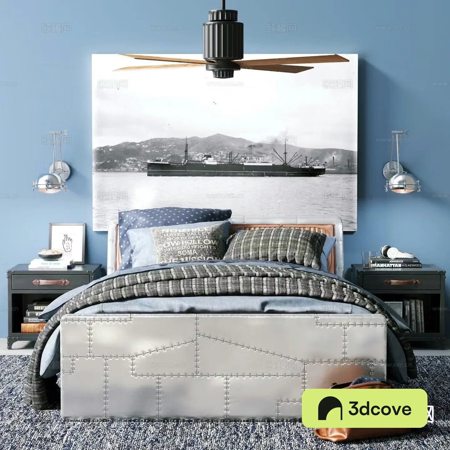 Modern double bed