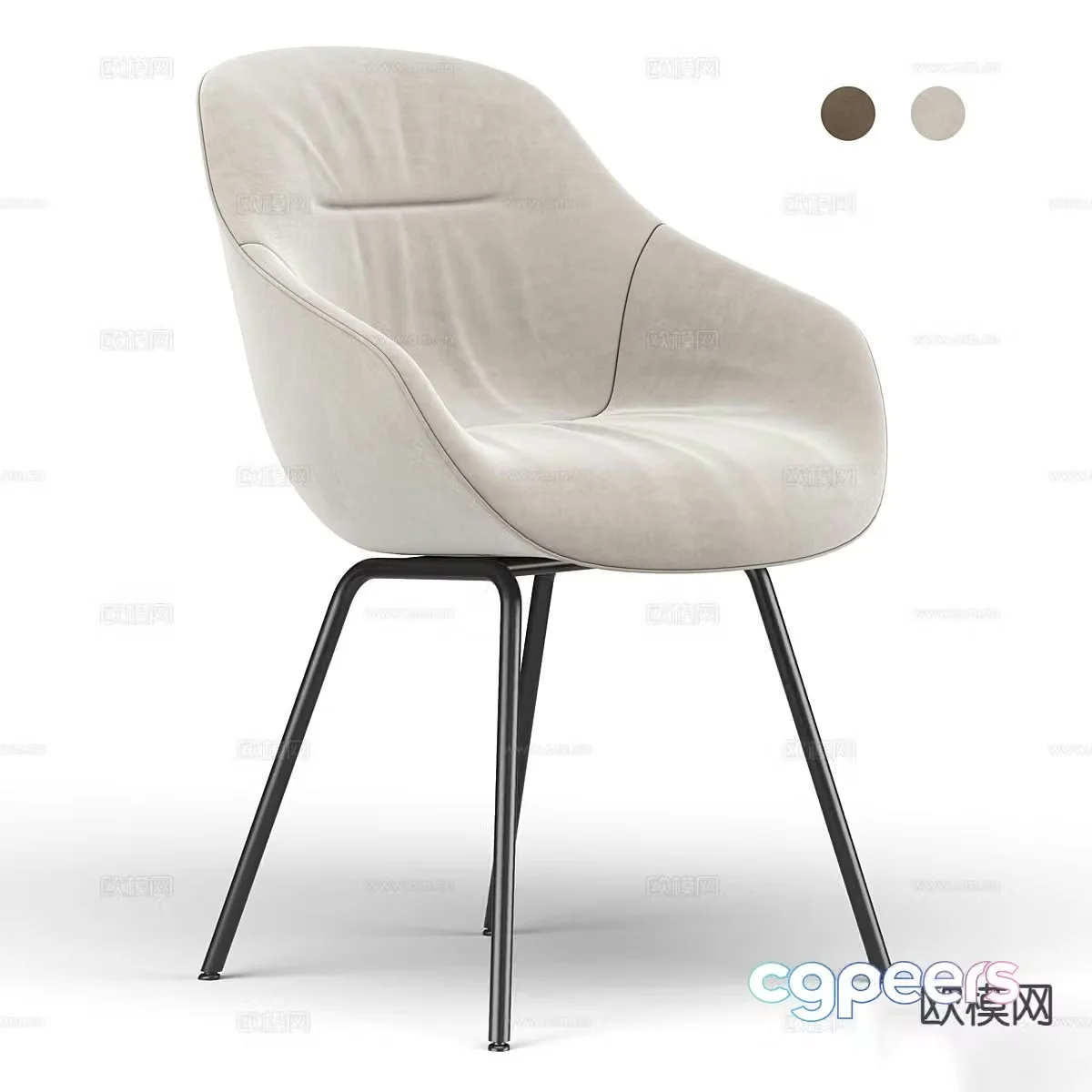Modern chair dining chair leisure chair 3d model