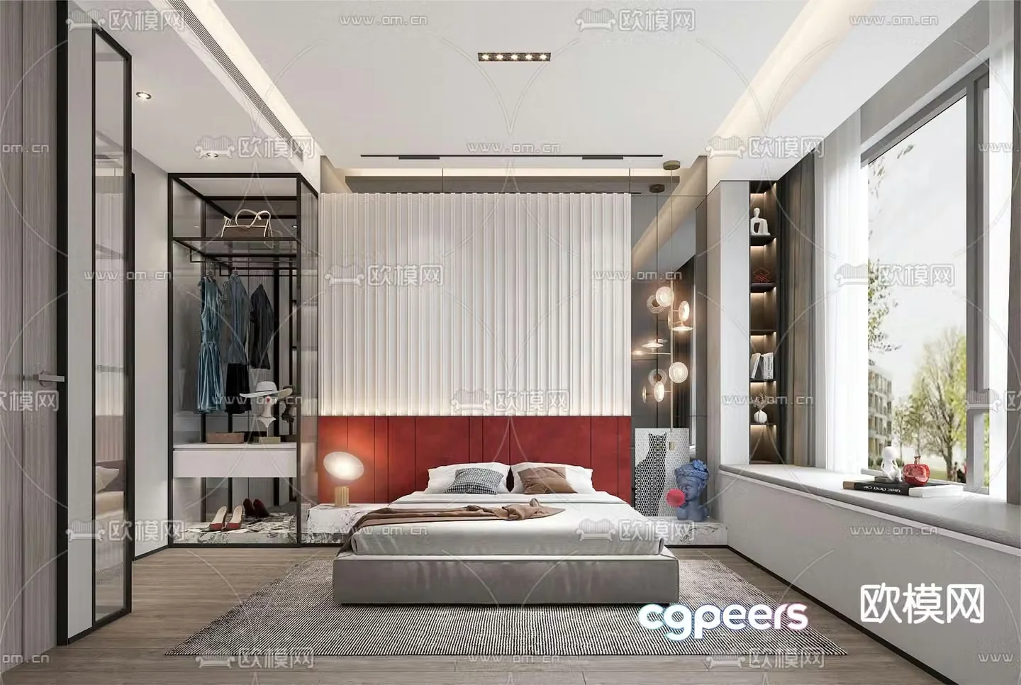 Modern bedroom master room 3d model