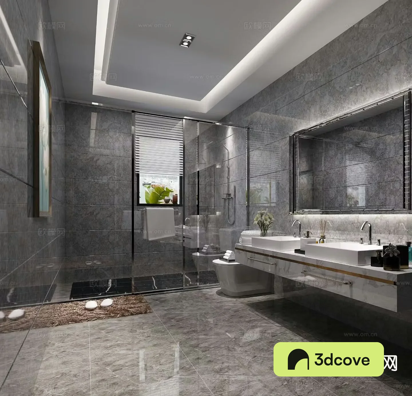 Premium gray bathroom
