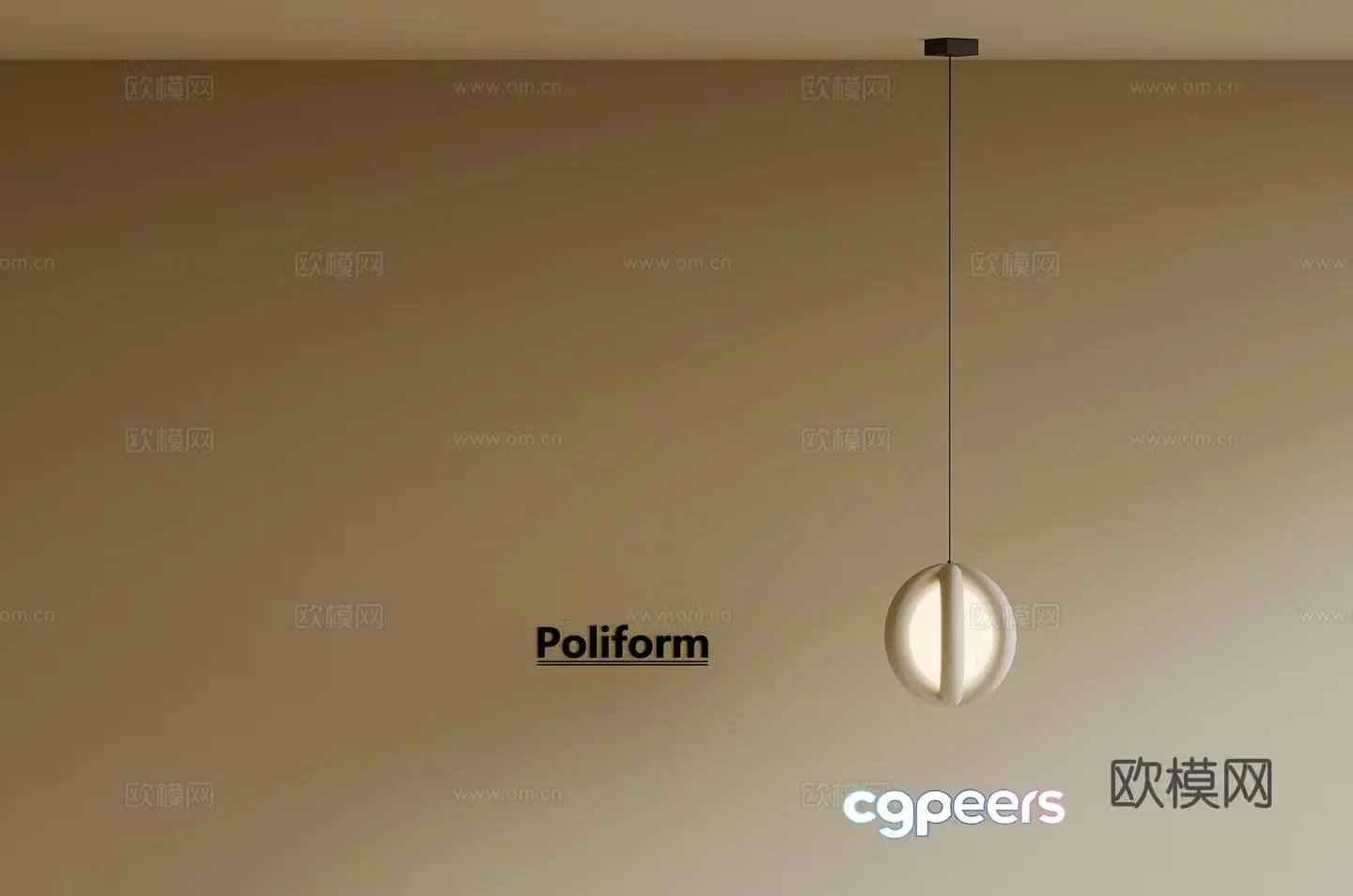 Modern Cream Style Chandelier 3d Model
