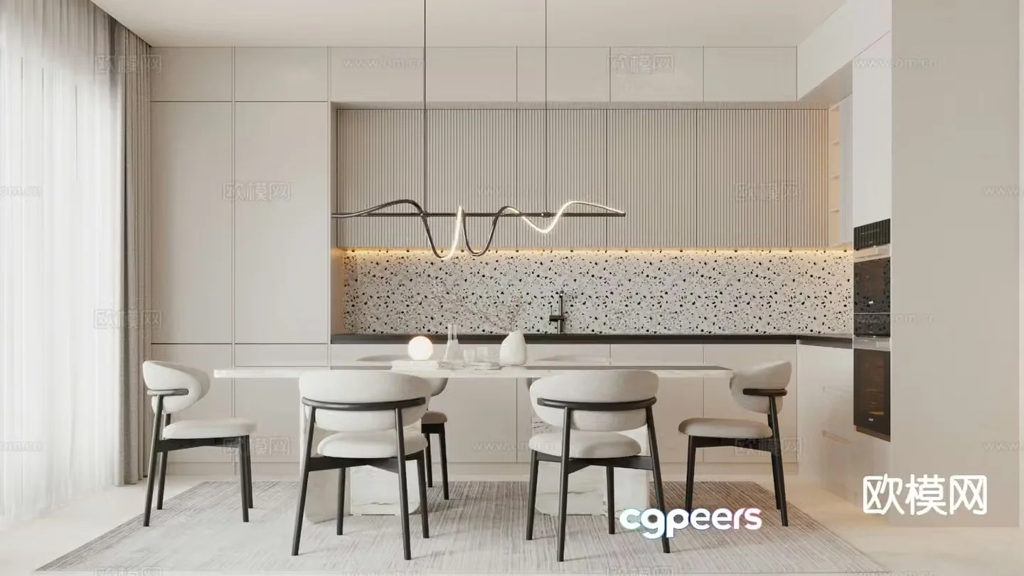 Modern restaurant 3d model