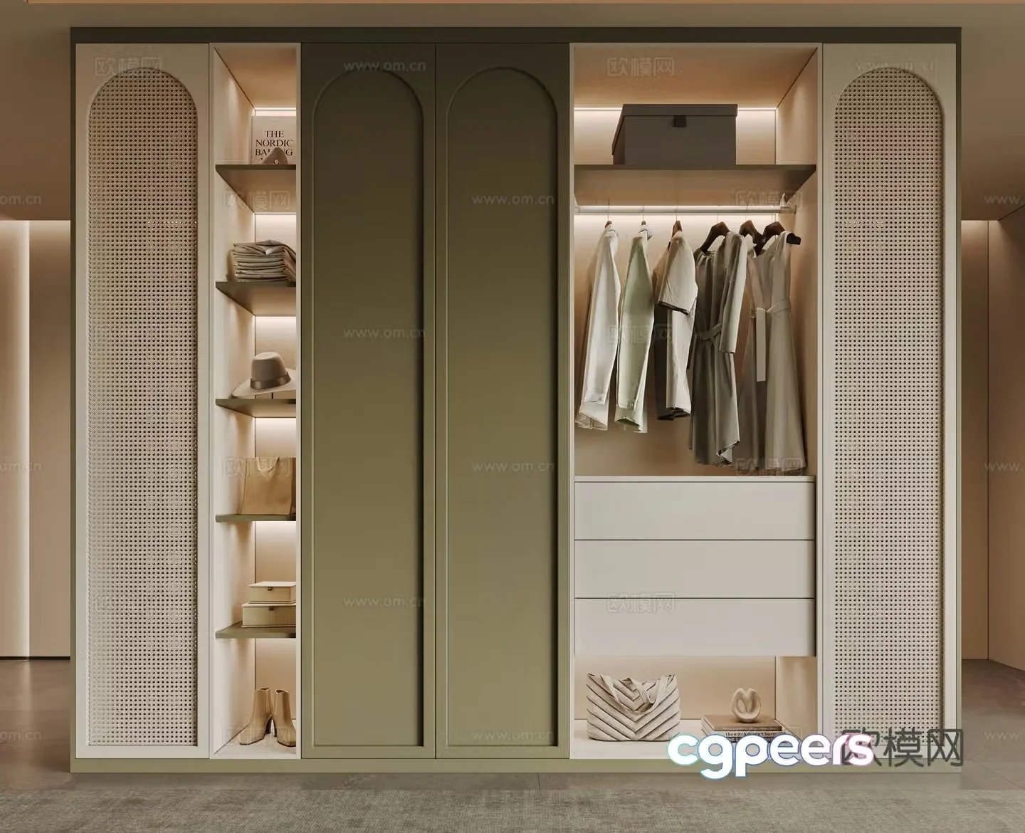 French wardrobe 3d model