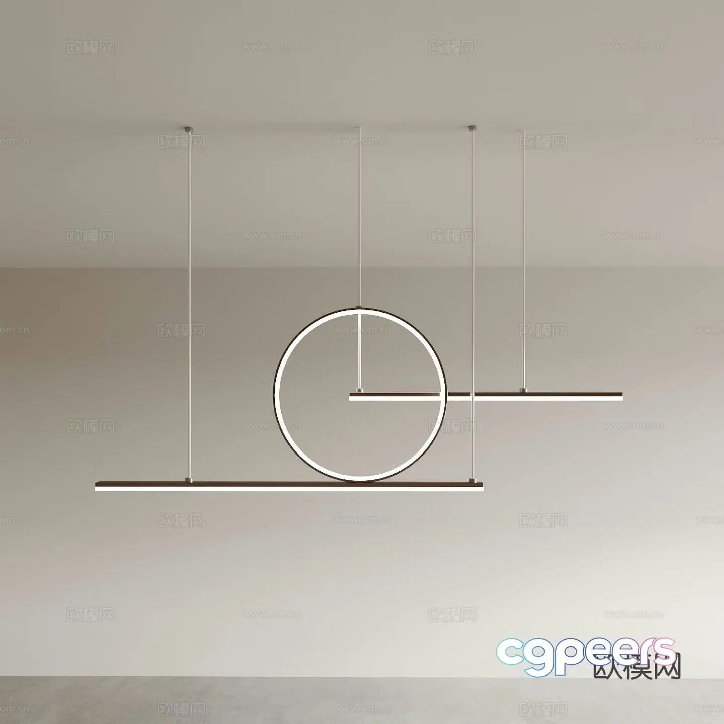 Light luxury chandelier hall chandelier 3d model