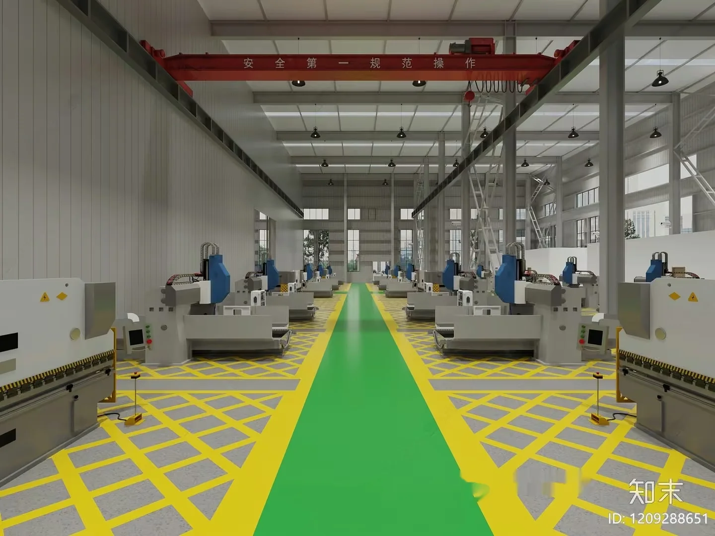 Modern Factory Floor 3D Model – 17458 – VRAY Render