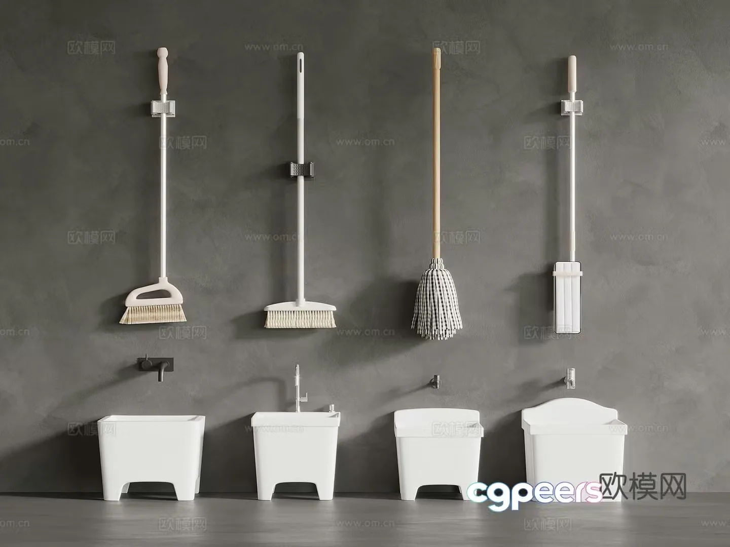 Mop pool Modern mop pool 3d model