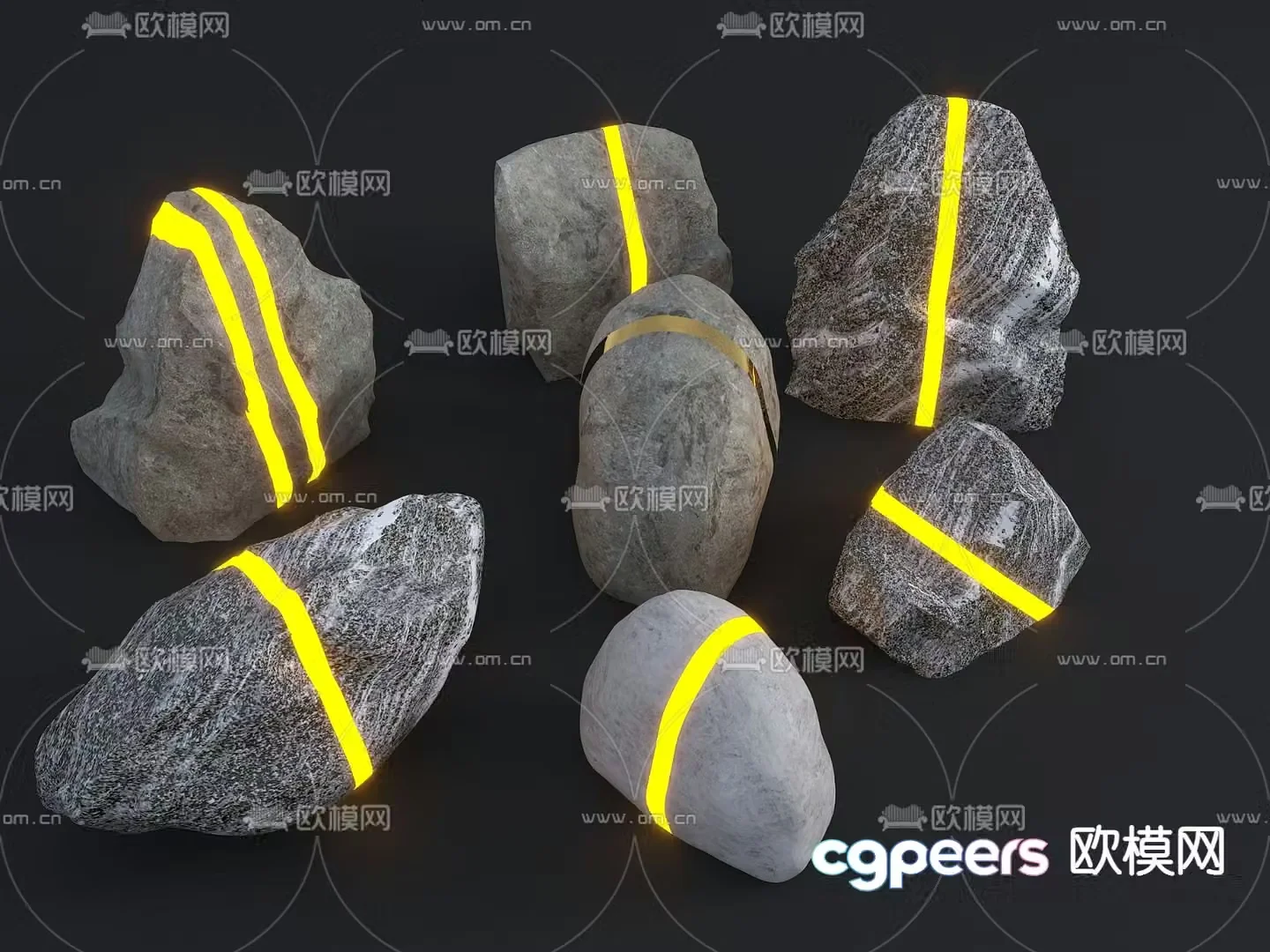 stones stone landscape stone 3d model
