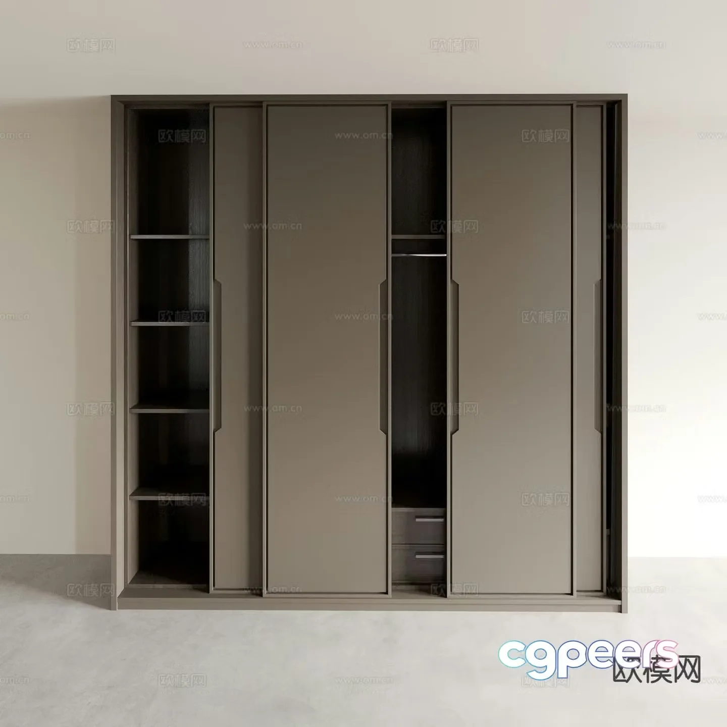 Italian style wardrobe wardrobe 3d model