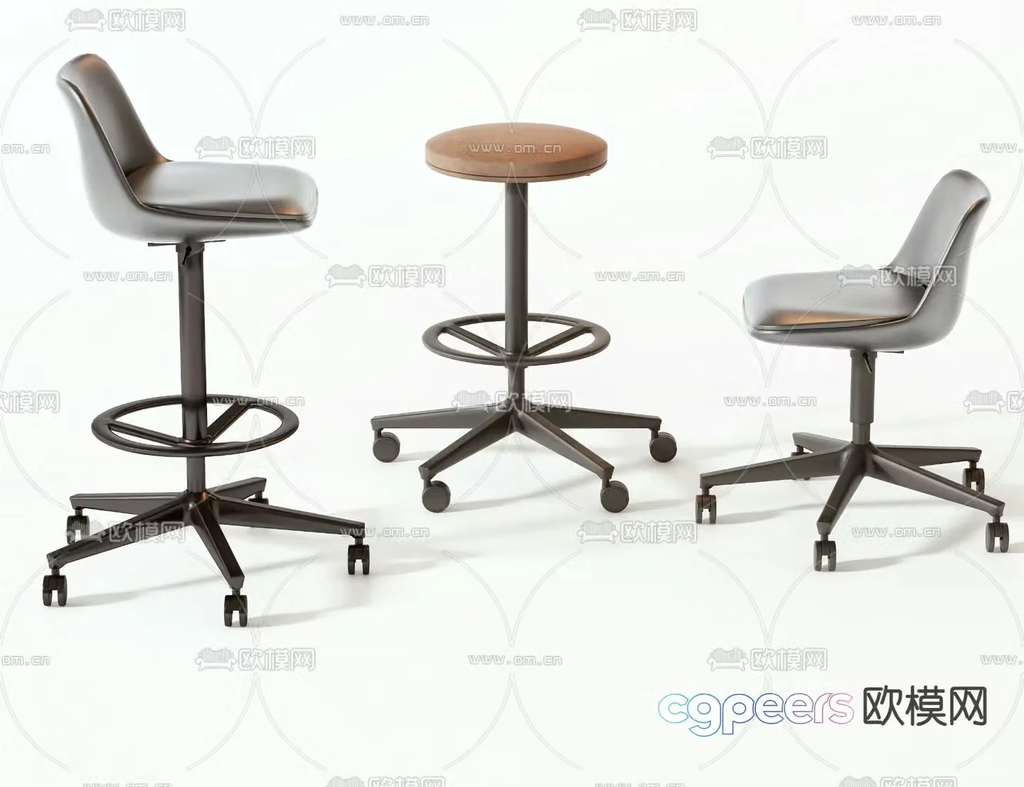 bar stool bar stool high stool 3d model