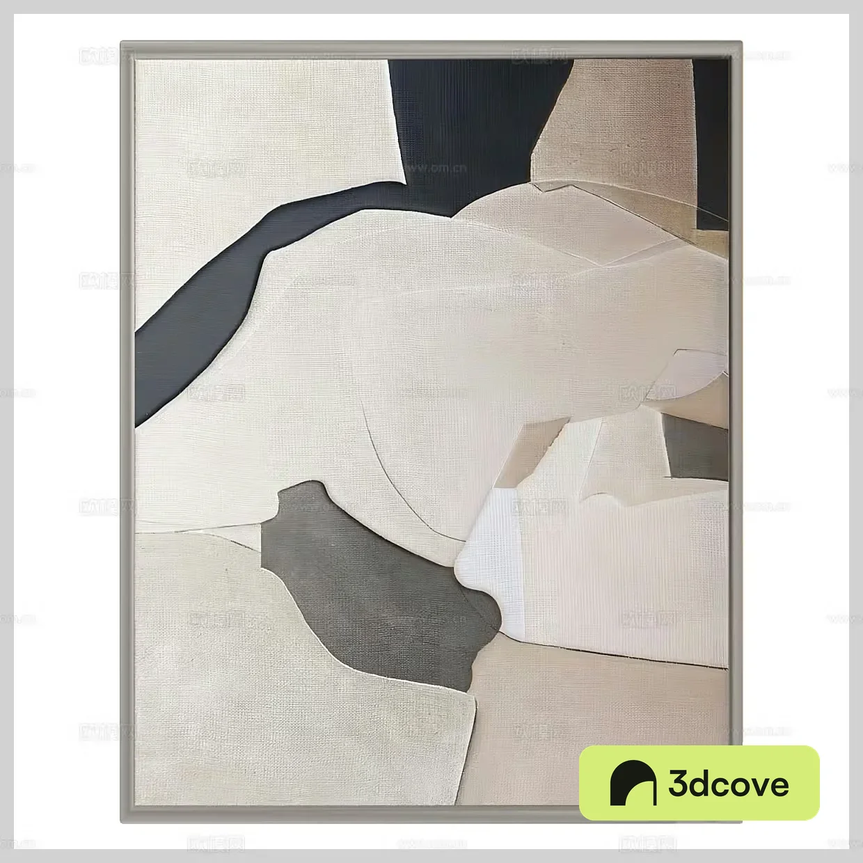 Wasabi wind hanging paintings Abstract paintings Tea room hanging paintings Study room hanging paintings Living room hanging paintings Restaurant hanging paintings 3D model