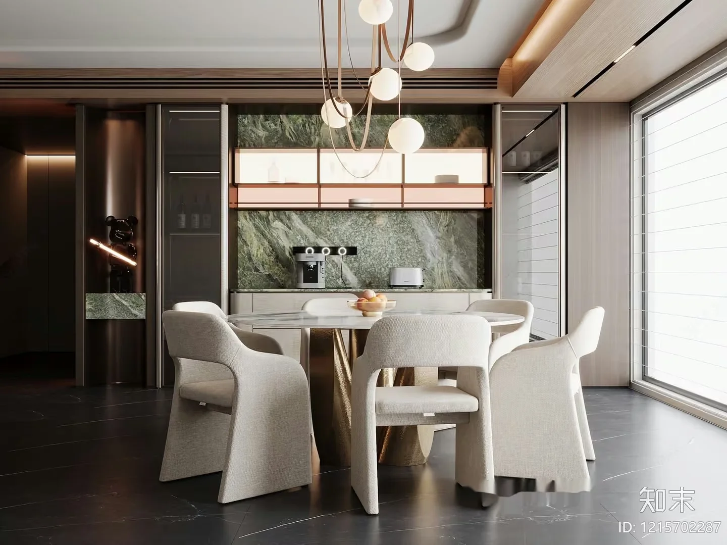 Modern Dining Room 3D Model – 10647 – VRAY Render