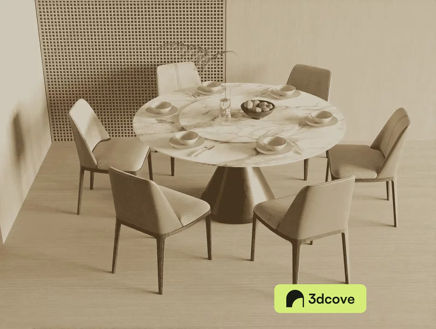 Round Dining Table With Eight Chairs