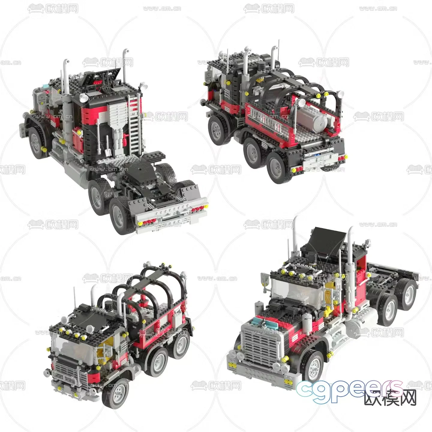car toys building blocks 3d model