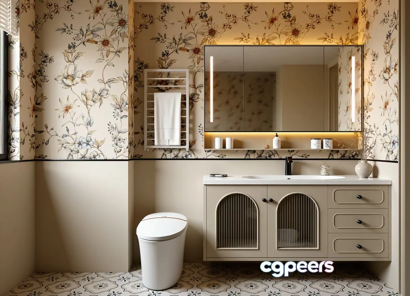 Modern Bathroom Vanity 3D Model – 22844 – VRAY Render