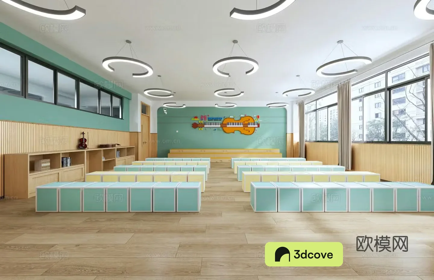 Music classroom Primary and secondary school dance classroom Music equipment