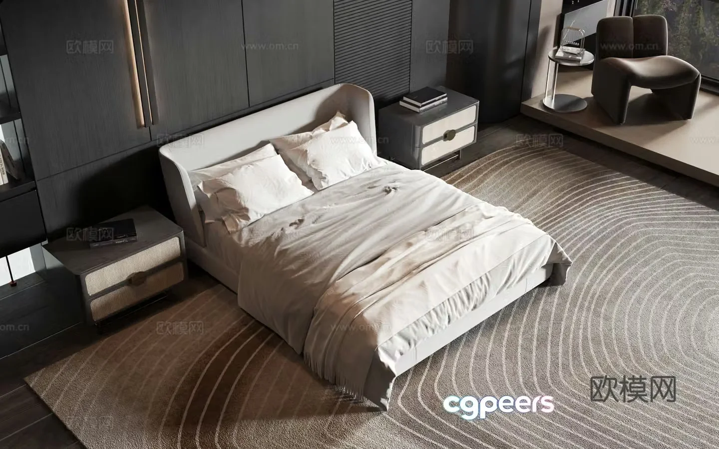 Modern style product bed 3d model