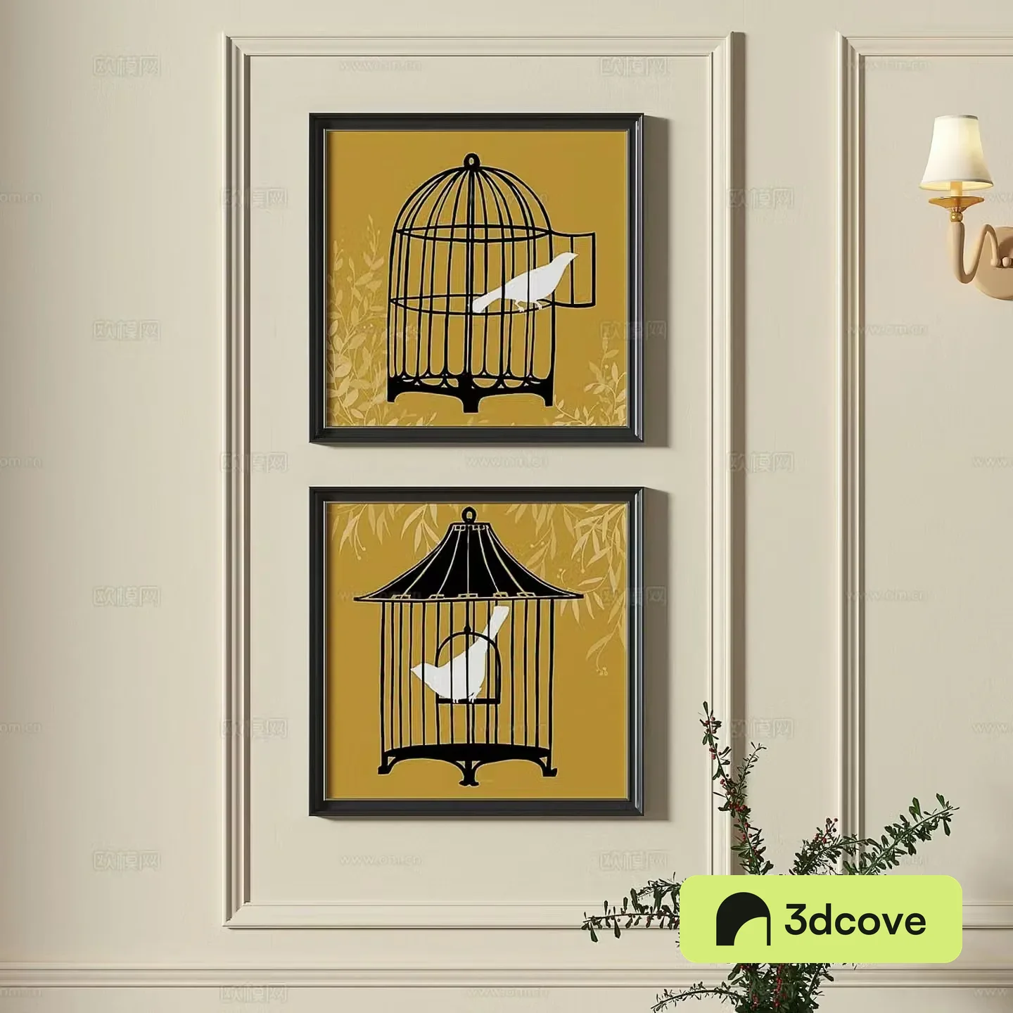 French retro hanging painting decorative painting