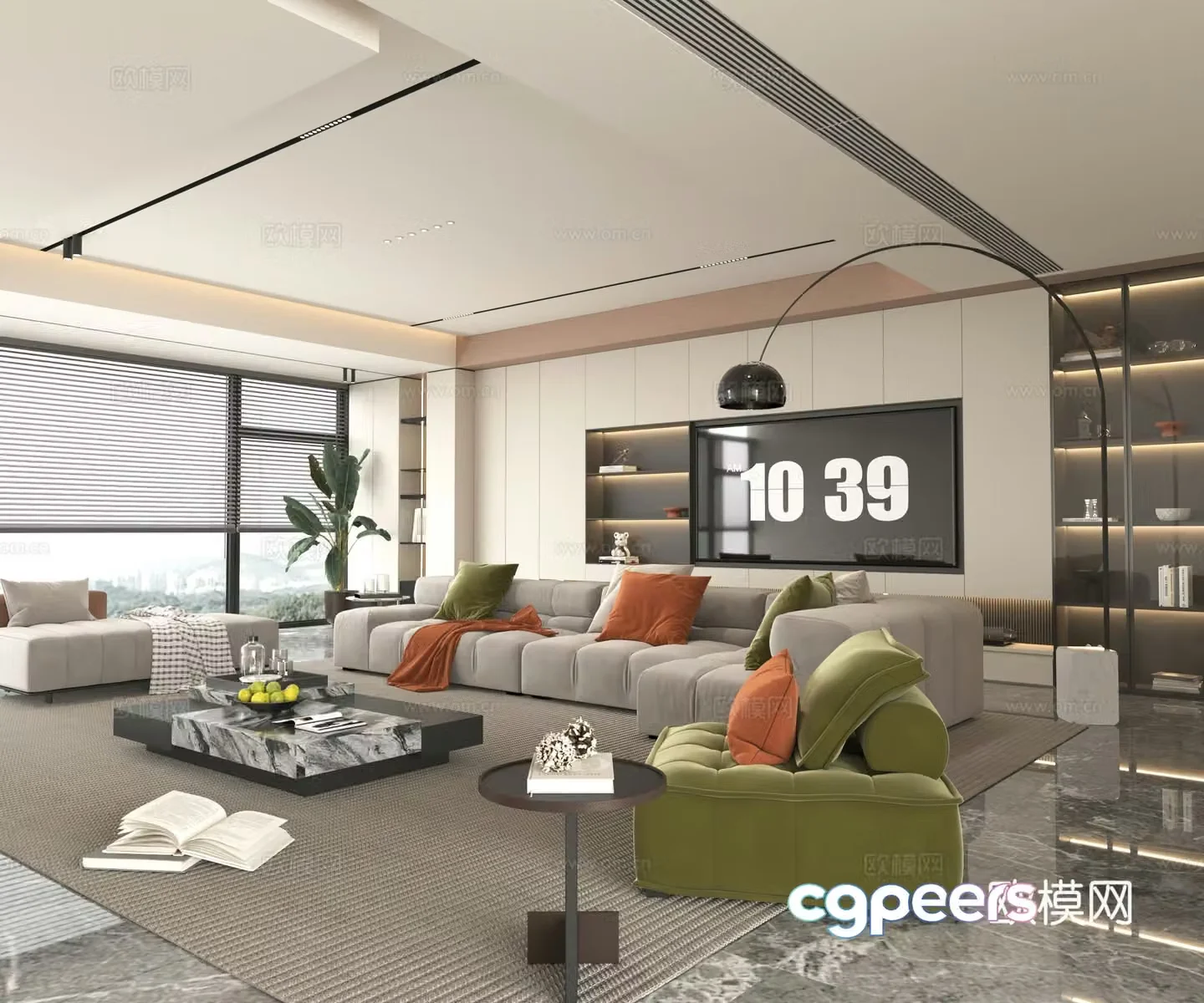 Modern living room 3d model