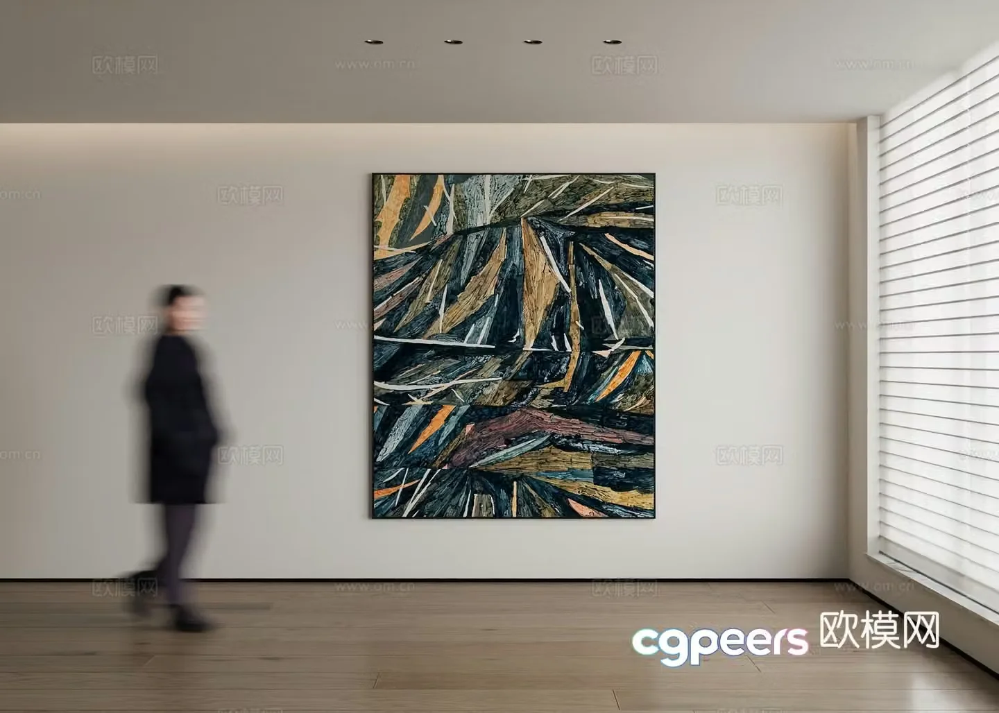 Modern decorative painting 3d model