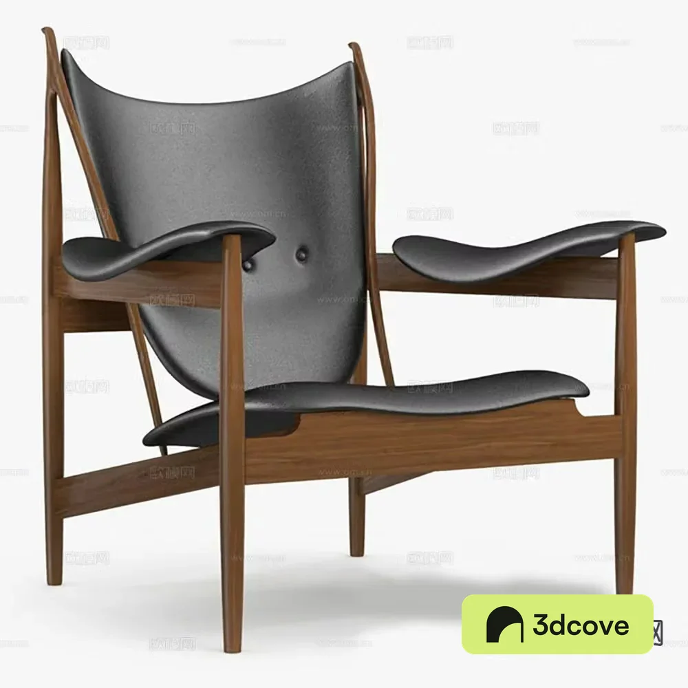 Nordic leather chair leisure chair