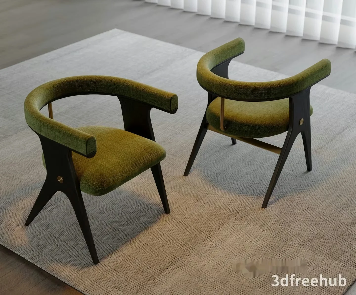 Green Chairs 3D Model – 19257 – VRAY Render