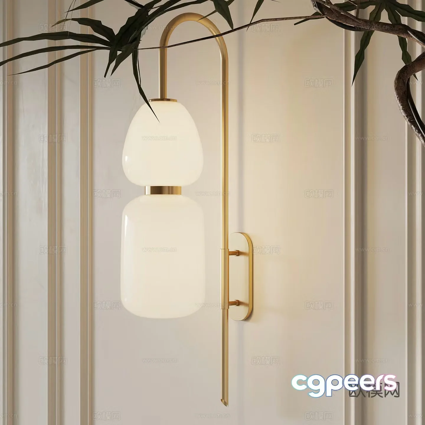 French wall lamp metal wall lamp artistic wall lamp 3d model