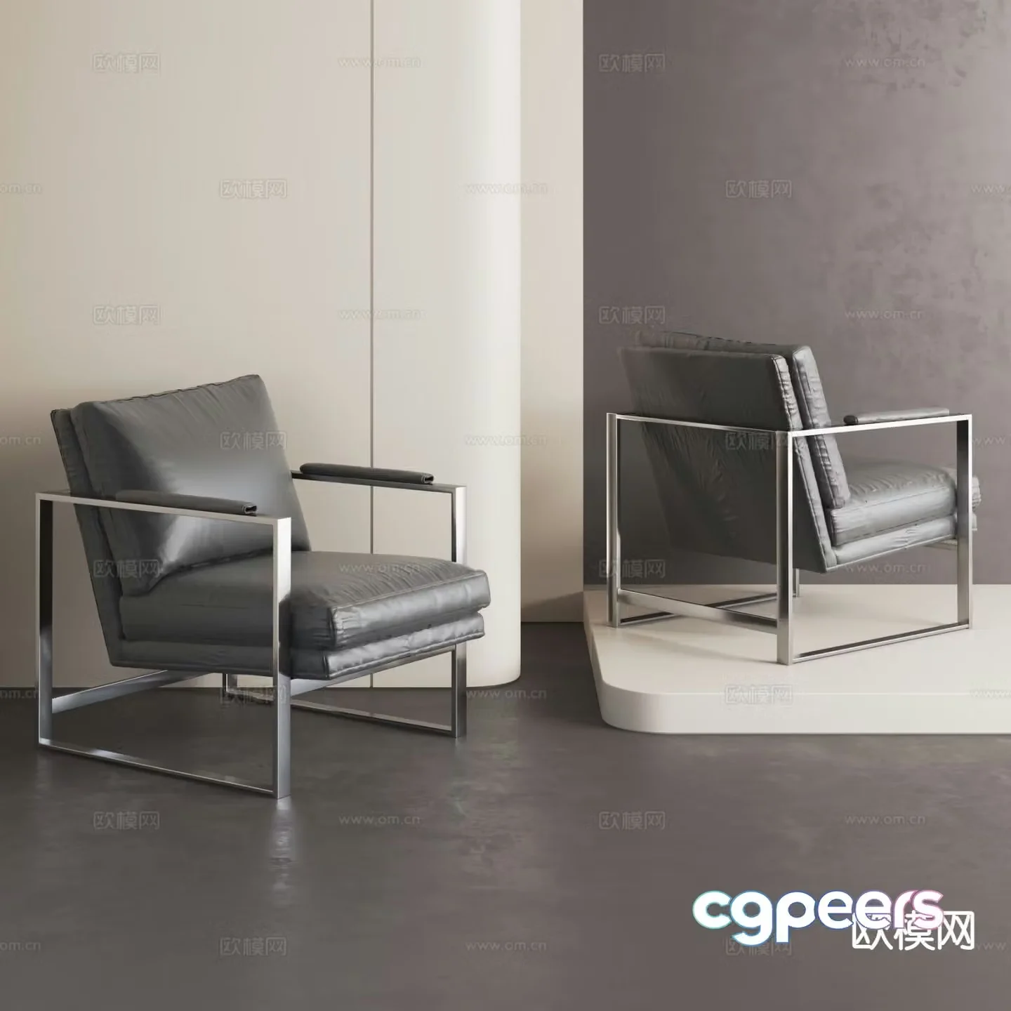 Modern chair leisure chair 3d model